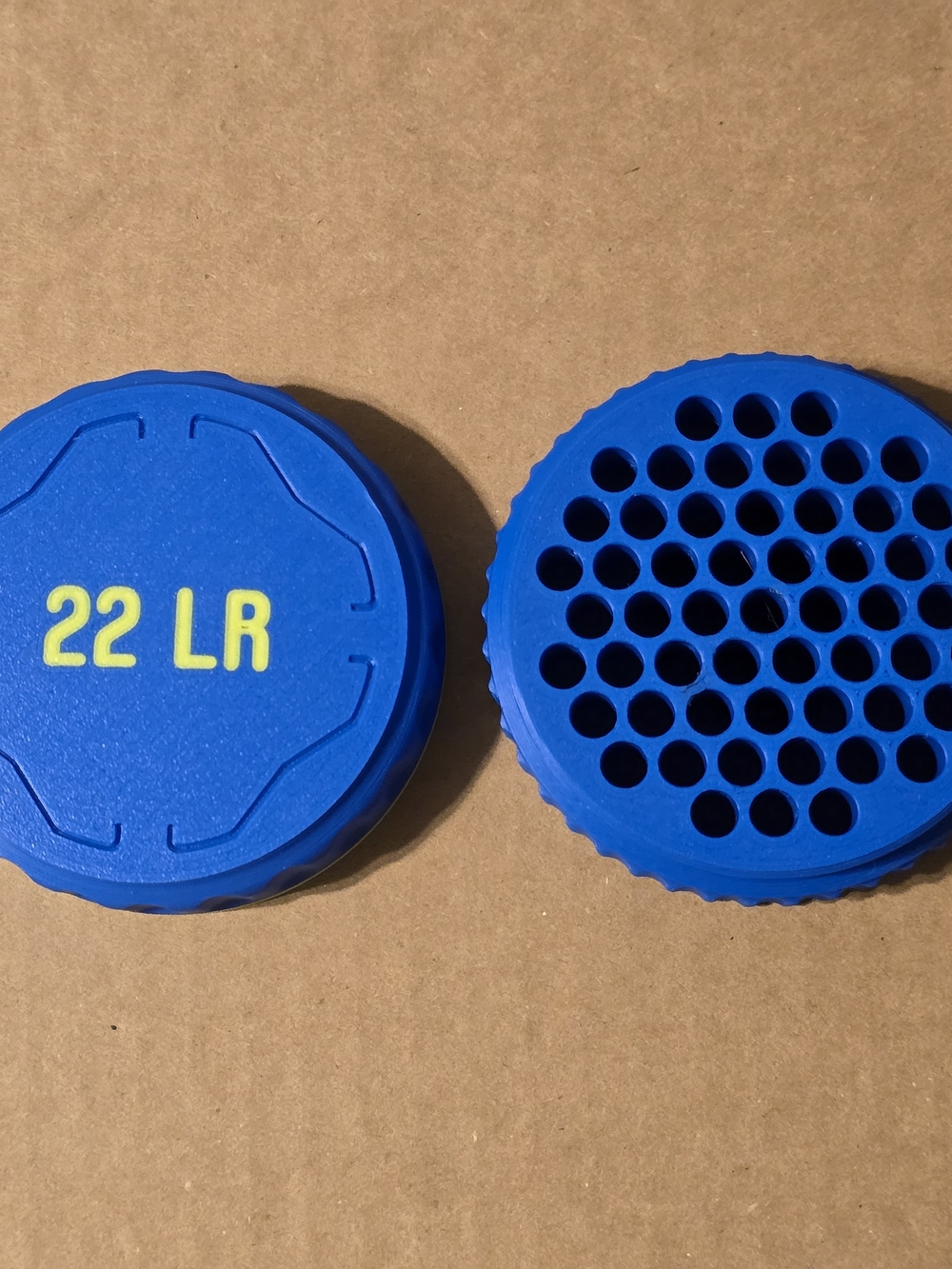 22lr pocket size ammo box 55rd round screw on Blue Sprout green 3d printed USA